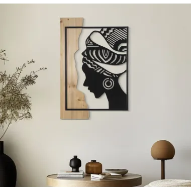 PANEL ścienny TRIBAL ŻELAZO I DREWNIO 53 2 80 cm